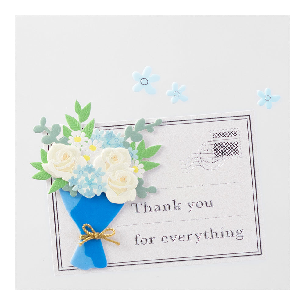 Midori Sticker 2445 PaperCraft Museum Title S Bouquet — side view