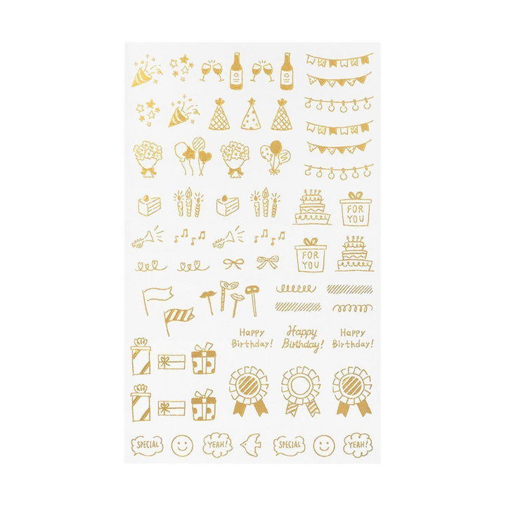 Midori Foil Transfer Sticker - 2622 Celebratory Pattern — side view