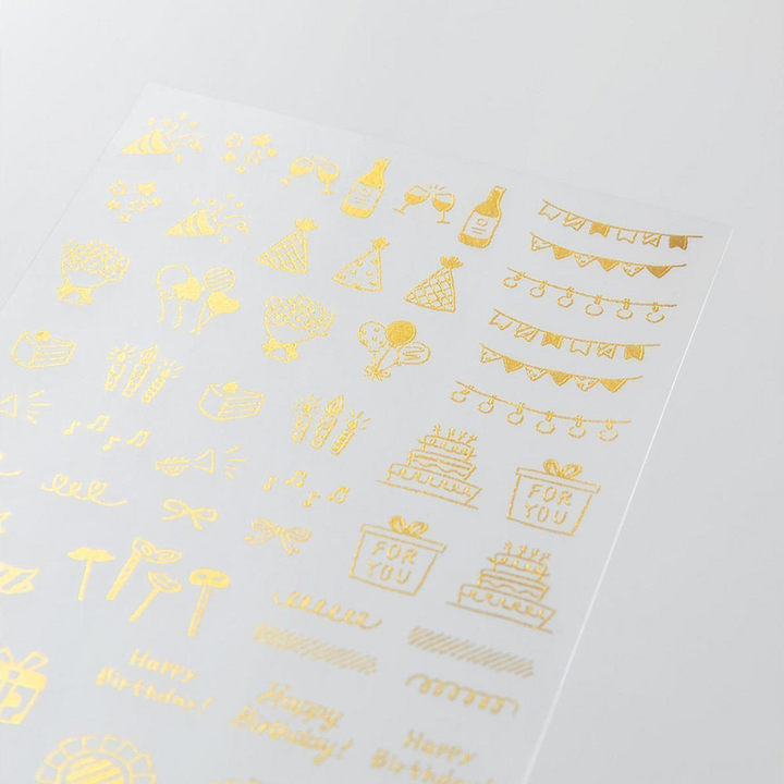 Midori Foil Transfer Sticker - 2622 Celebratory Pattern — with packaging
