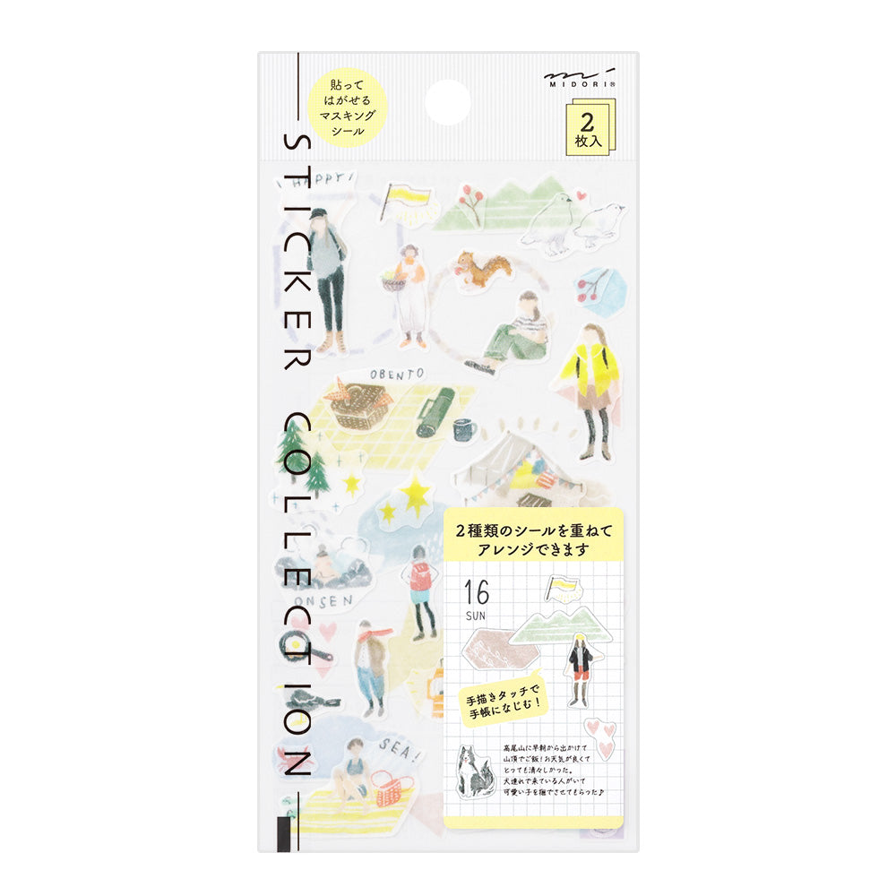 Midori Sticker 2638 (Two Sheets) - Going Out — front view