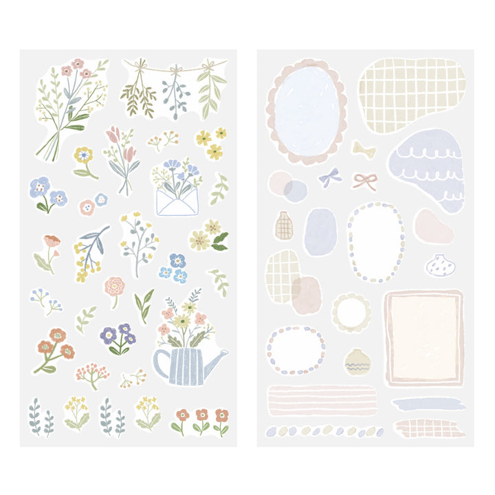 Midori Sticker 2639 (Two Sheets) - Flower — side view