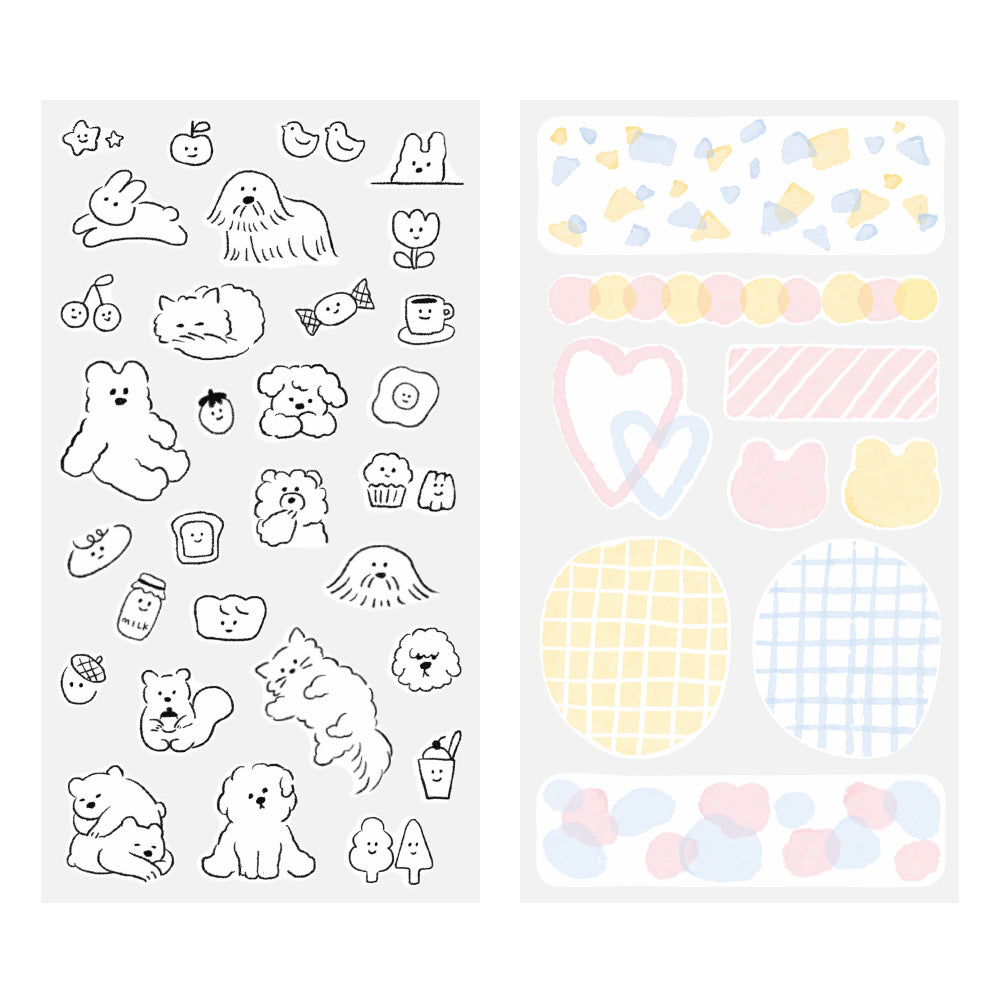 Midori Sticker 2644 (Two Sheets) - Cute Motif — side view