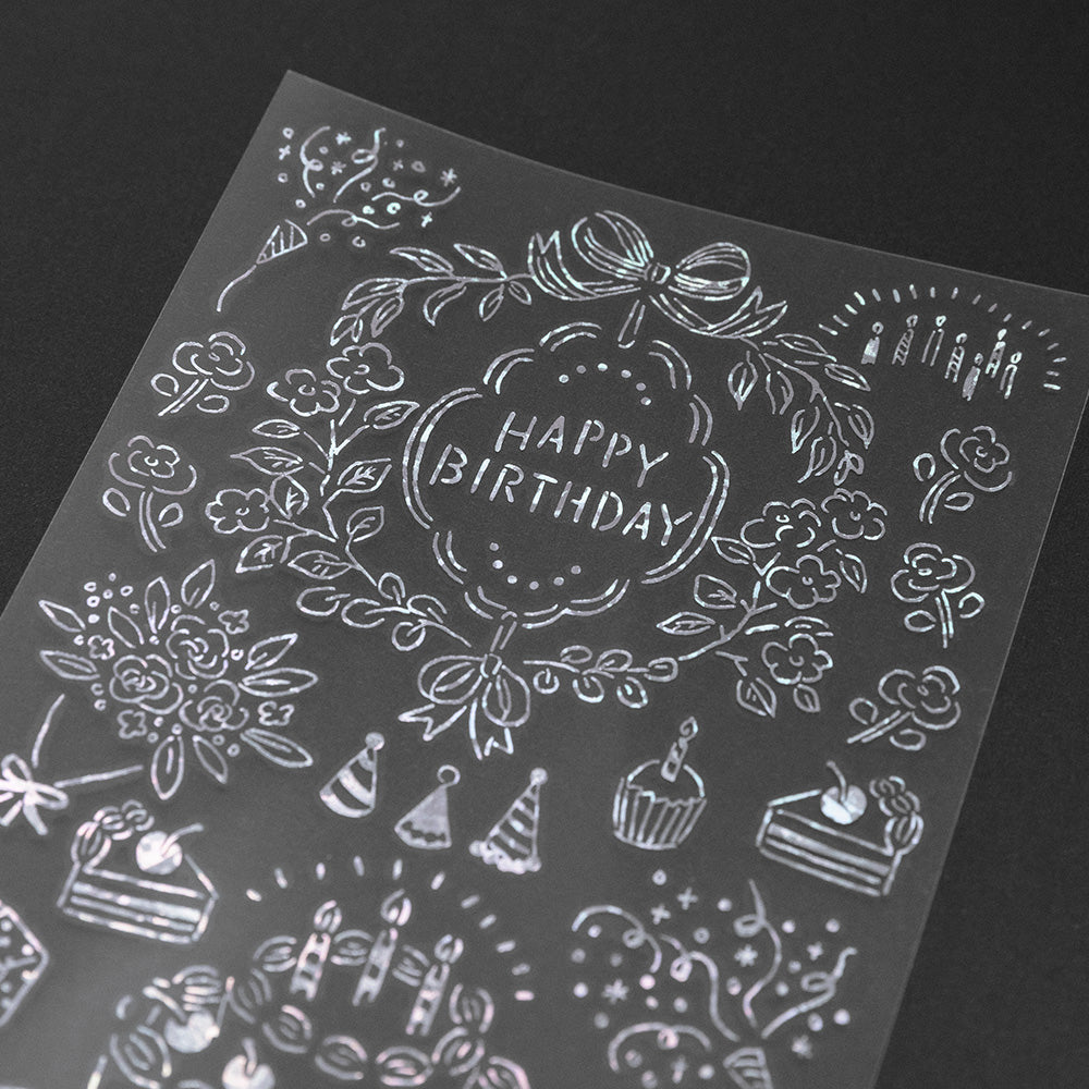 Midori Foil Transfer Sticker for Decoration - 2653 Birthday — detail view