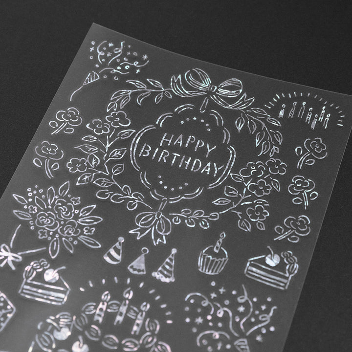 Midori Foil Transfer Sticker for Decoration - 2653 Birthday — detail view