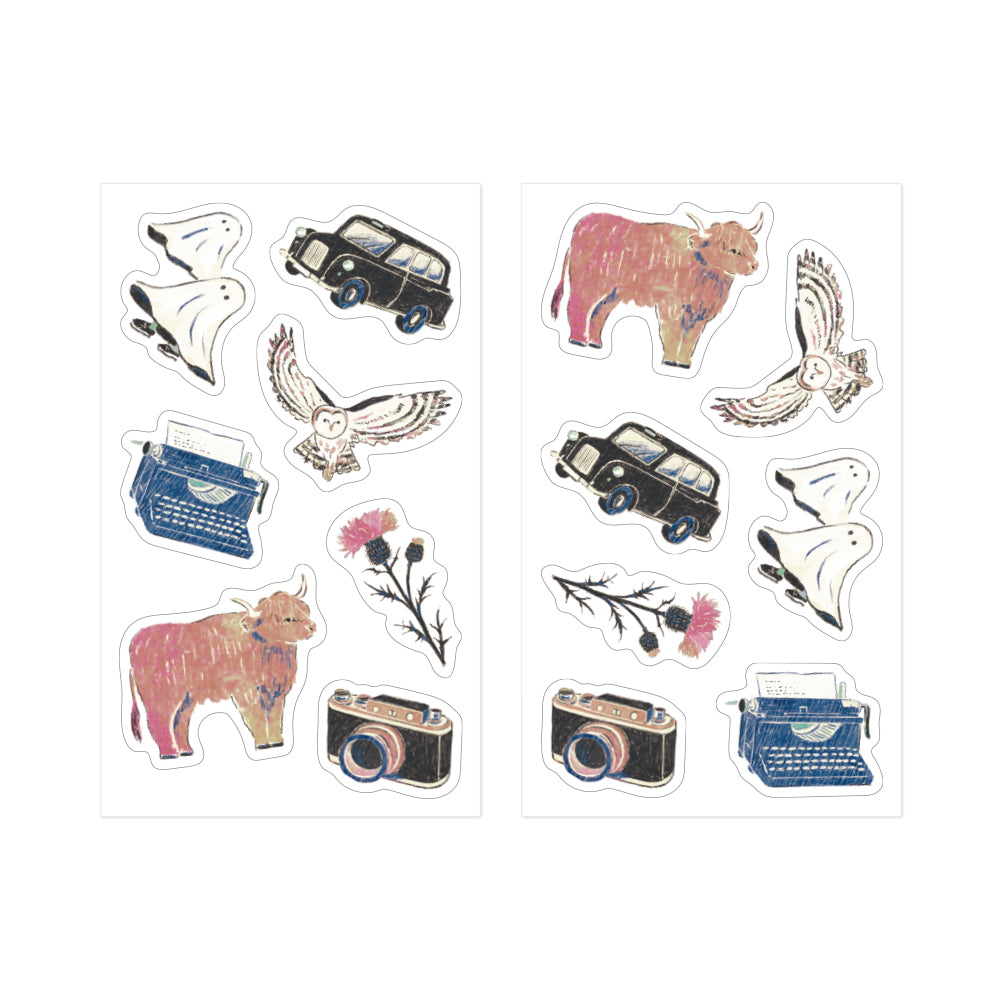 Midori Yuka Takamaru Decoration Stickers - Black — side view