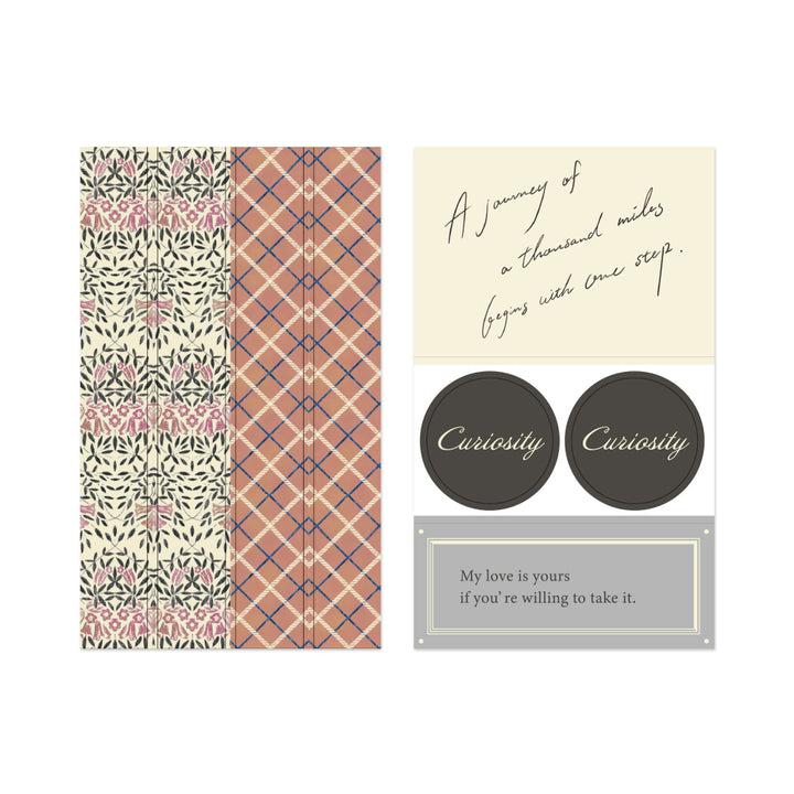 Midori Yuka Takamaru Decoration Stickers - Black — detail view