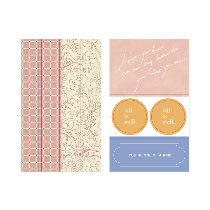 Midori Yuka Takamaru Decoration Stickers - Pink — detail view