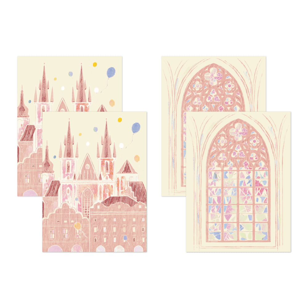 Midori Yuka Takamaru Decoration Stickers - Pink — with packaging