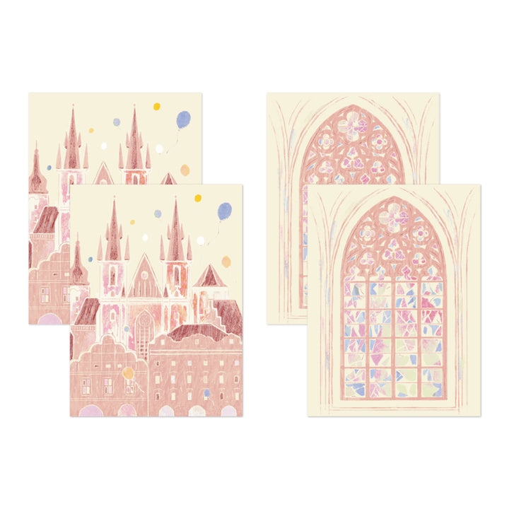 Midori Yuka Takamaru Decoration Stickers - Pink — with packaging
