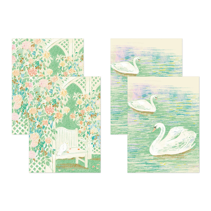 Midori Yuka Takamaru Decoration Stickers - Yellow Green — with packaging