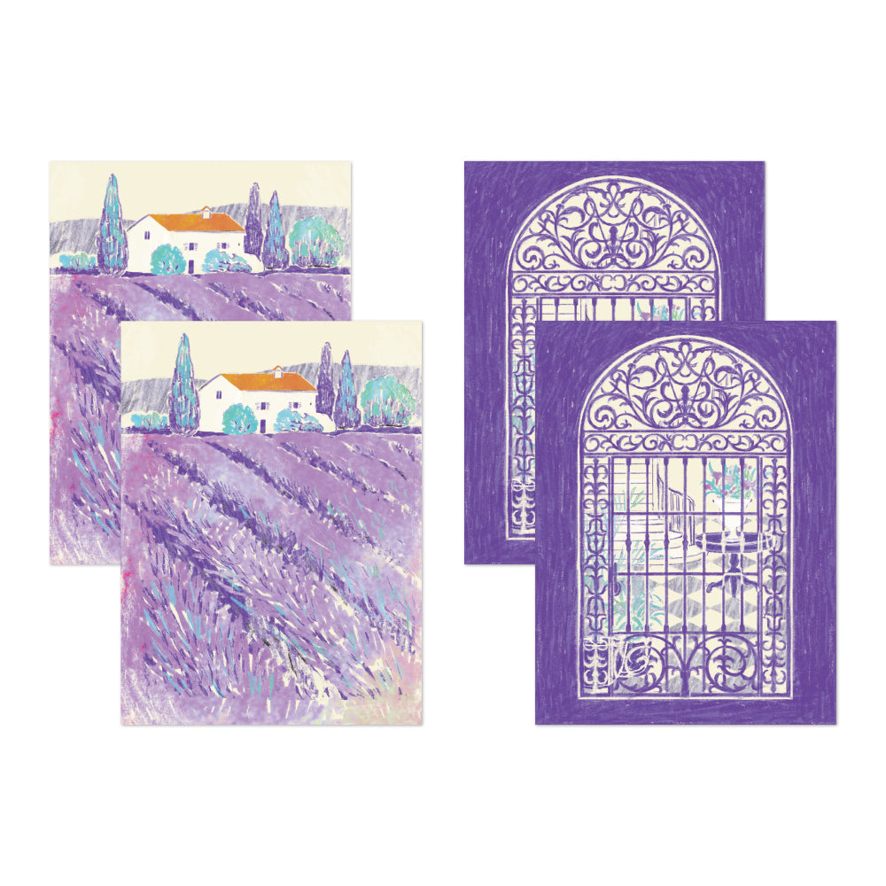 Midori Yuka Takamaru Decoration Stickers - Purple — with packaging