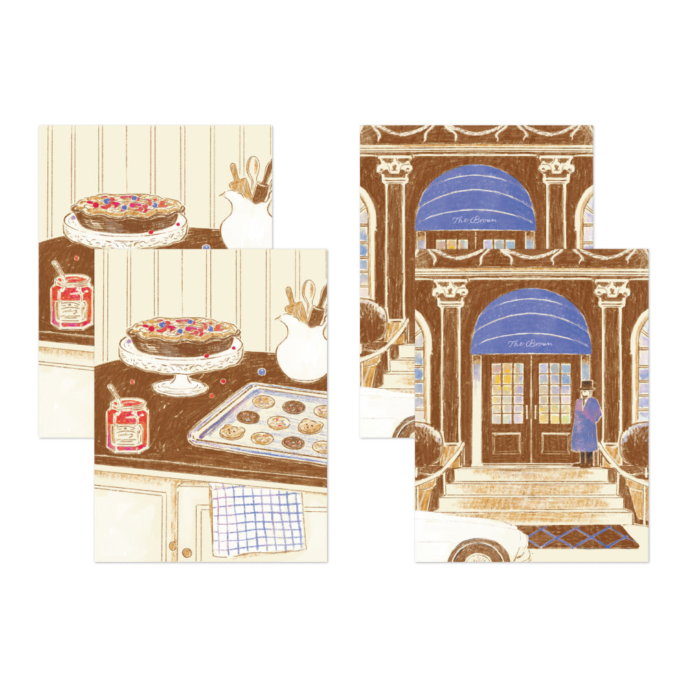 Midori Yuka Takamaru Decoration Stickers - Brown — with packaging