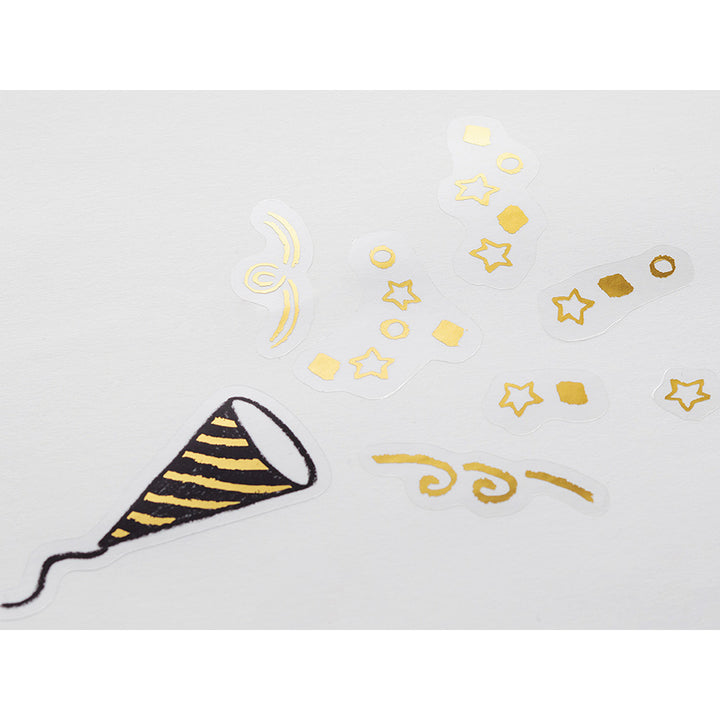 Midori Electrostatic Wall Sticker Birthday Foil — flat lay