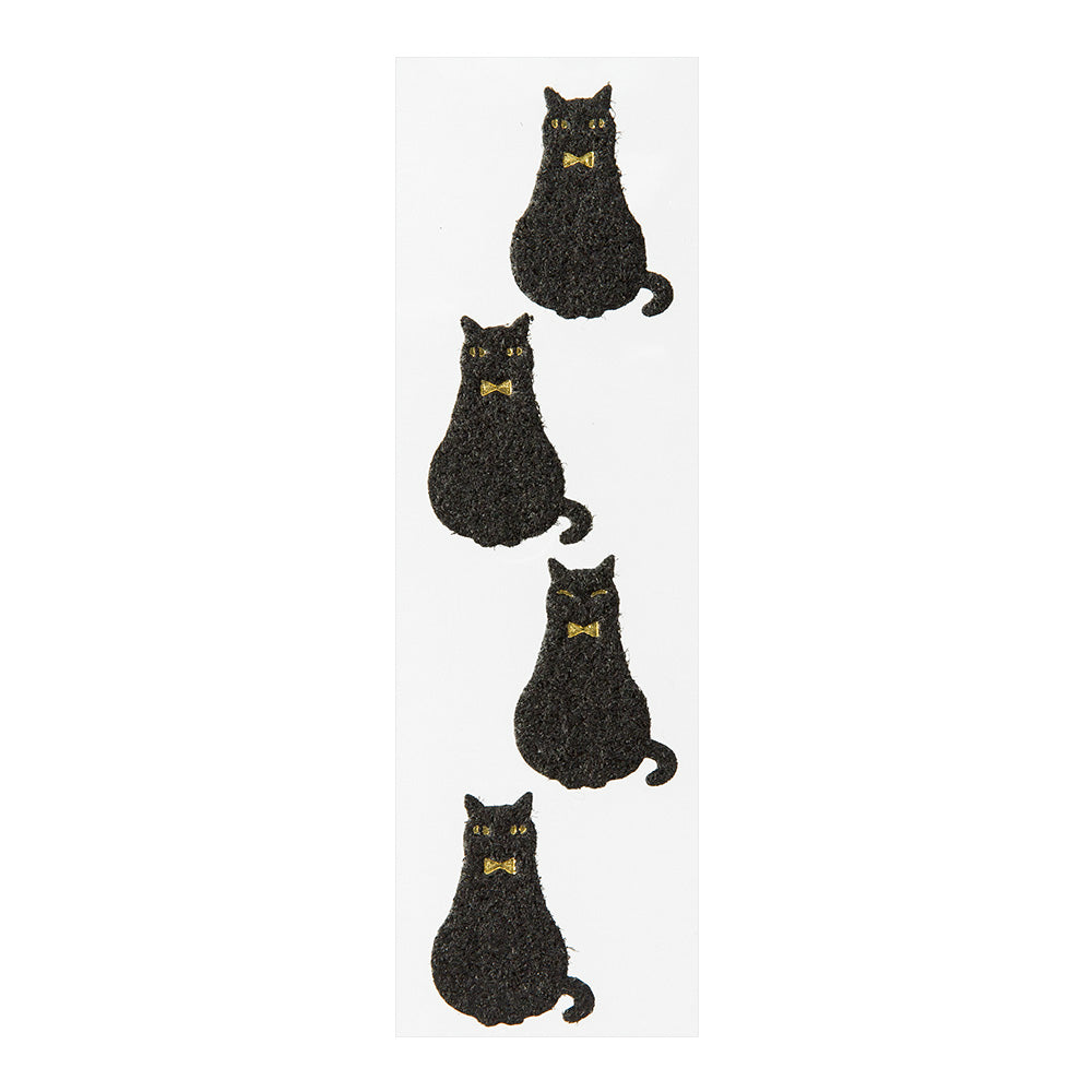 Midori Letter Set With Black Cat Stickers — in use