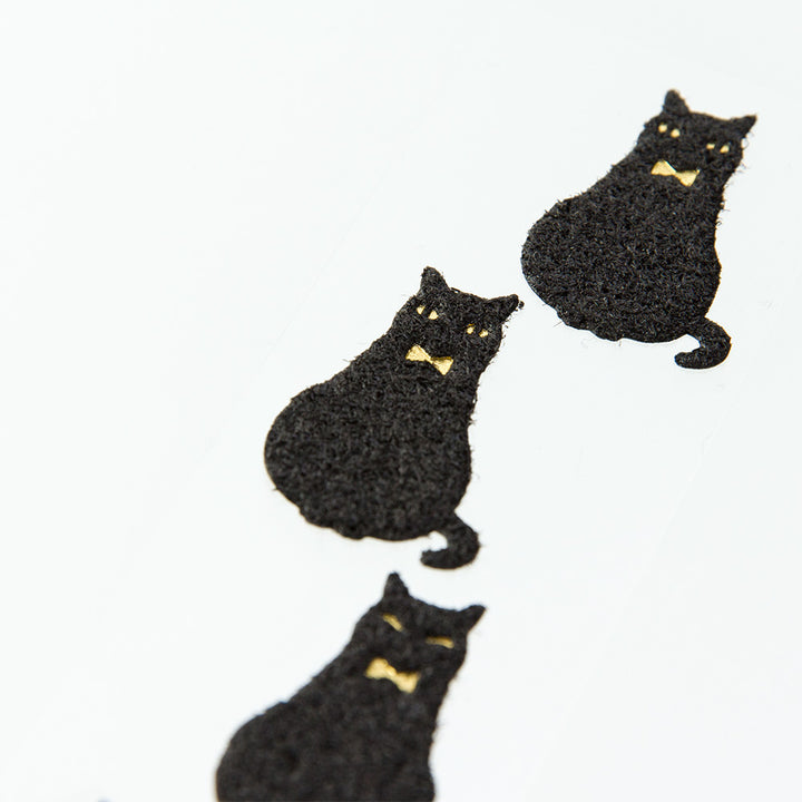 Midori Letter Set With Black Cat Stickers — close-up