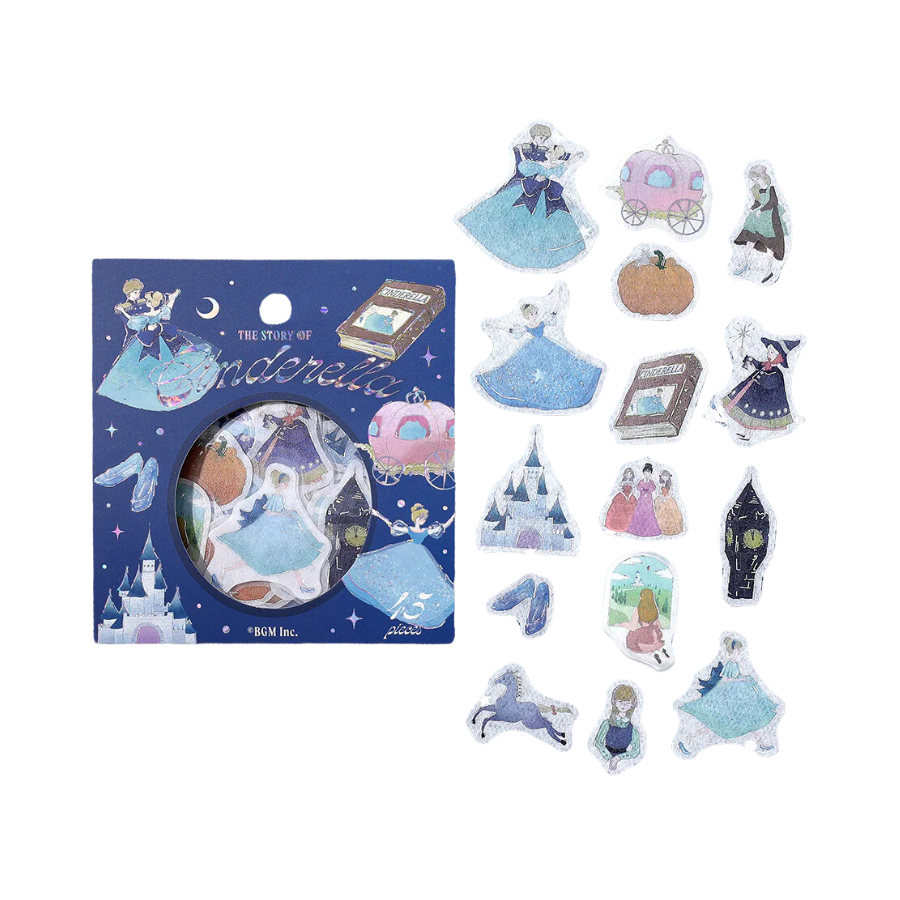 BGM Foil Stamping Flake Seal: Fairy Tale - Cinderella — front view
