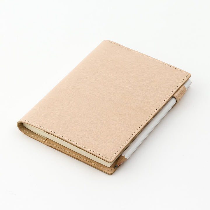 MD Notebook Cover Boxed (A6) - Goat Leather — spine view