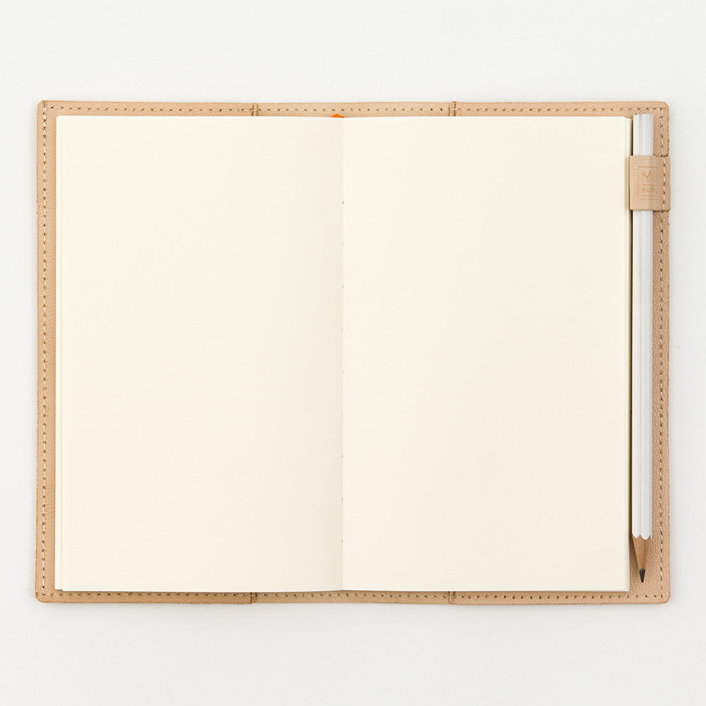 MD Paper Goat Leather Cover For MD Notebook B6 Slim — pocket detail