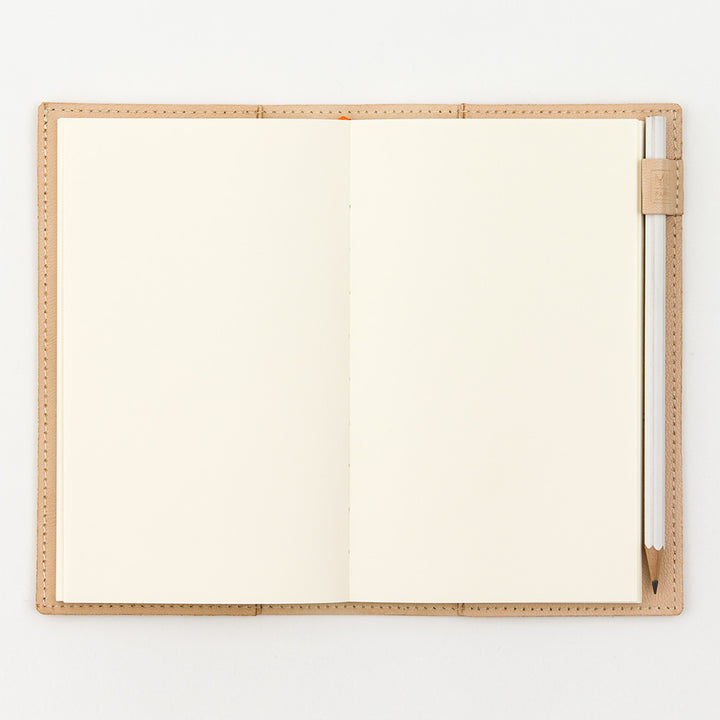 MD Paper Goat Leather Cover For MD Notebook B6 Slim — pocket detail