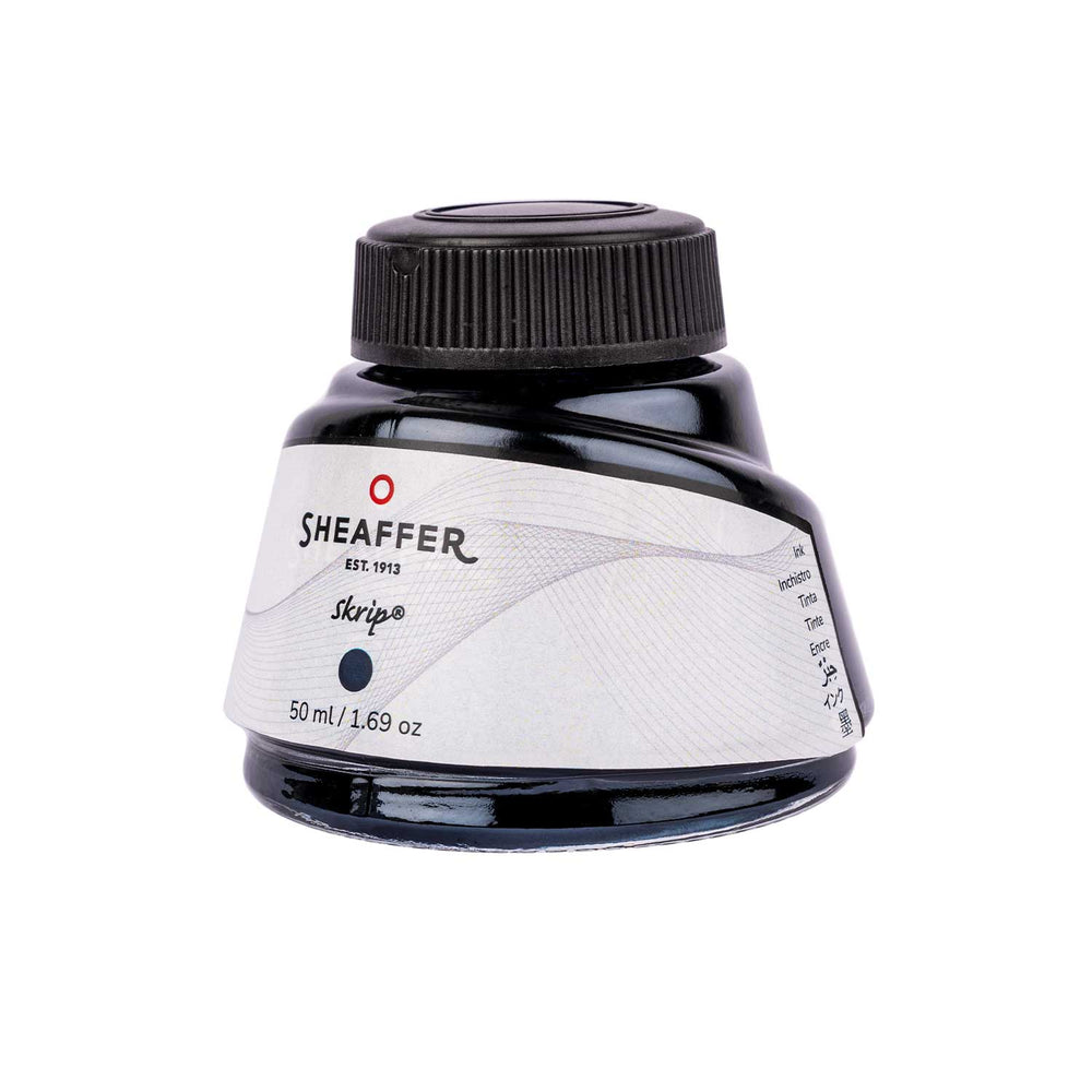 Sheaffer Ink Bottle - Blue Black 50ml — bottle at angle