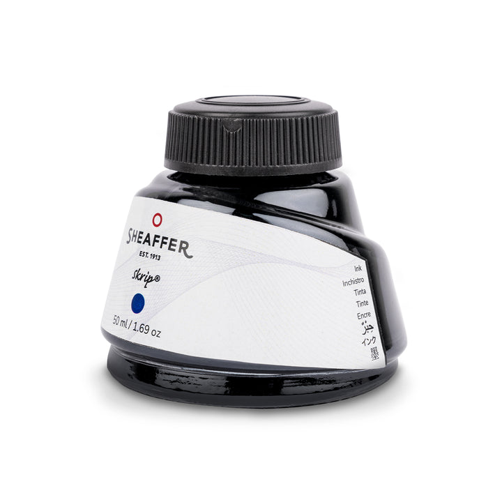 Sheaffer Ink Bottle - Blue 50ml — bottle at angle