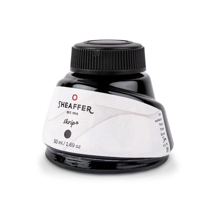 Sheaffer Ink Bottle - Black 50ml — bottle at angle