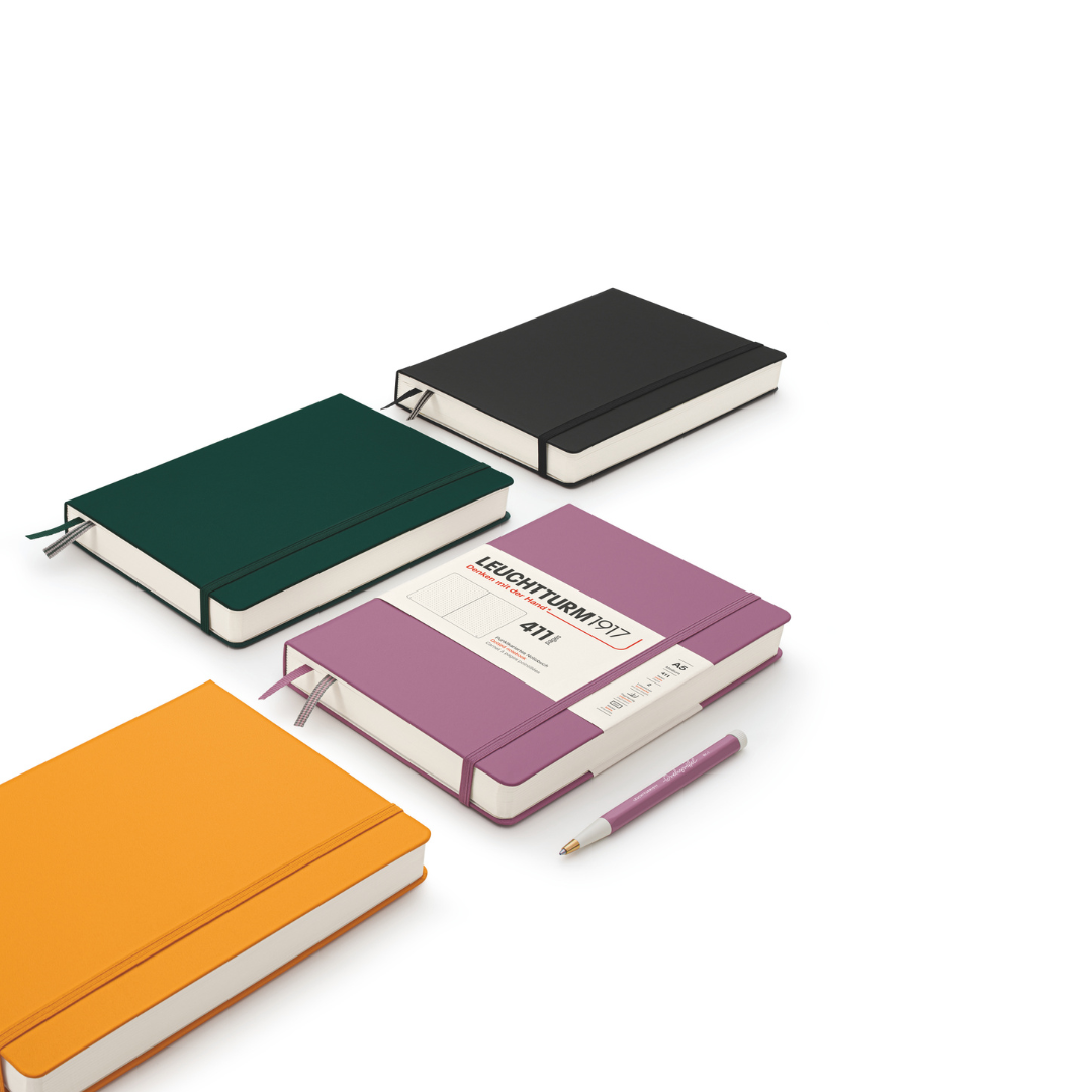 Leuchtturm1917 A5 Medium Hardcover Notebook (Thick, 411 Pages) in Dotted / Black — Leuchtturm1917 notebook — quality writing journal with premium paper, at Cityluxe Singapore stationery store