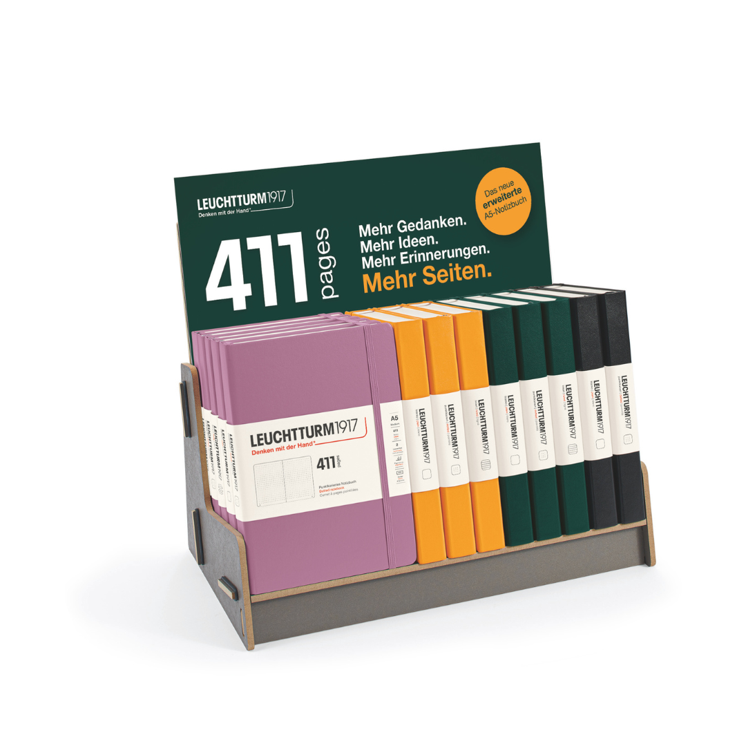 Leuchtturm1917 A5 Medium Hardcover Notebook (Thick, 411 Pages) - Plain / Forest Green — pocket detail