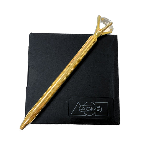 Free ACME Key Ring + Helen Kelly Diamond Pen Gold — Cityluxe stationery item — premium stationery and lifestyle, at Cityluxe Singapore