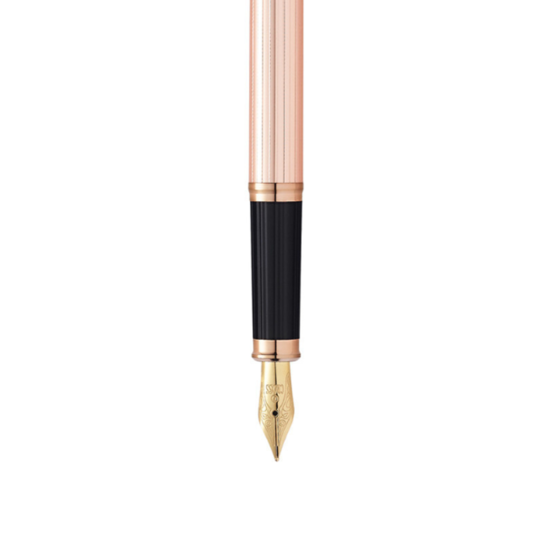 Cross Century II Fountain Pen in 14k Rose Gold — Cross fountain pen — precision nib writing instrument, at Cityluxe Singapore stationery store