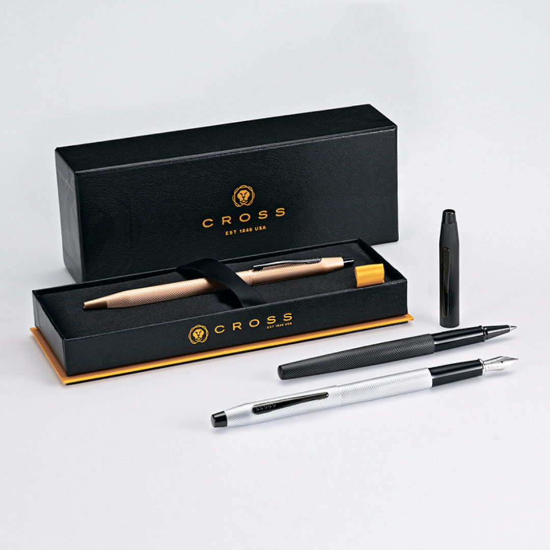 Cross Classic Century Fountain Pen in Brushed Chrome — Cross fountain pen — precision nib writing instrument, at Cityluxe Singapore stationery store