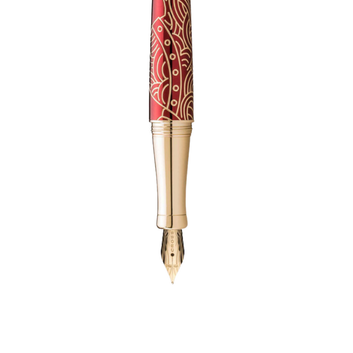 Cross Sauvage Year of the Horse Fountain Pen - Red — barrel detail