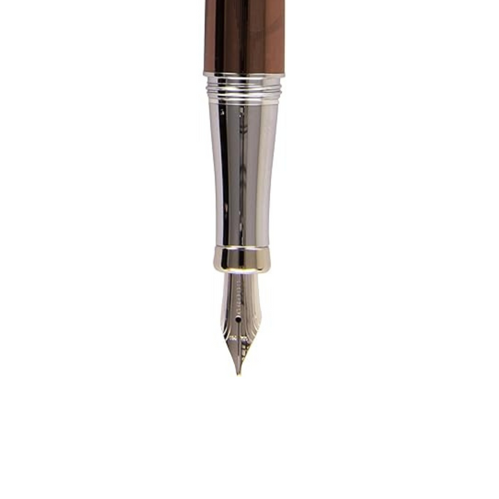 Cross Fountain Pen - Brown Giraffe with Chrome Trims — barrel detail