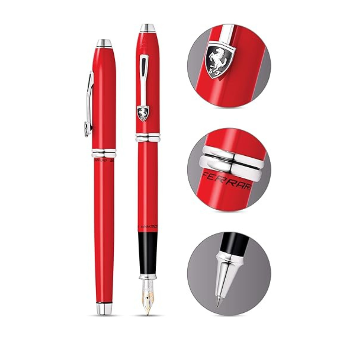 Cross Ferrari Townsend Fountain Pen - Glossy Corsa Red Lacquer — with packaging