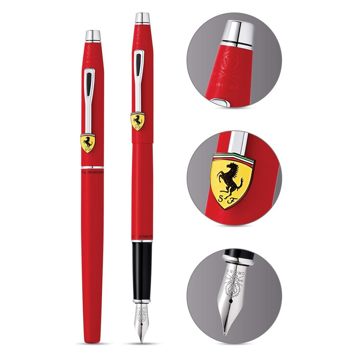 Cross Ferrari Classic Century Fountain Pen - Matte Rosso Corsa Red Lacquer — with packaging