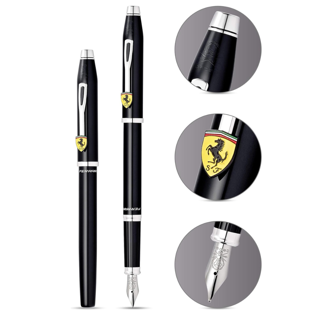 Cross Ferrari Century II Fountain Pen - Glossy Black Lacquer — with packaging