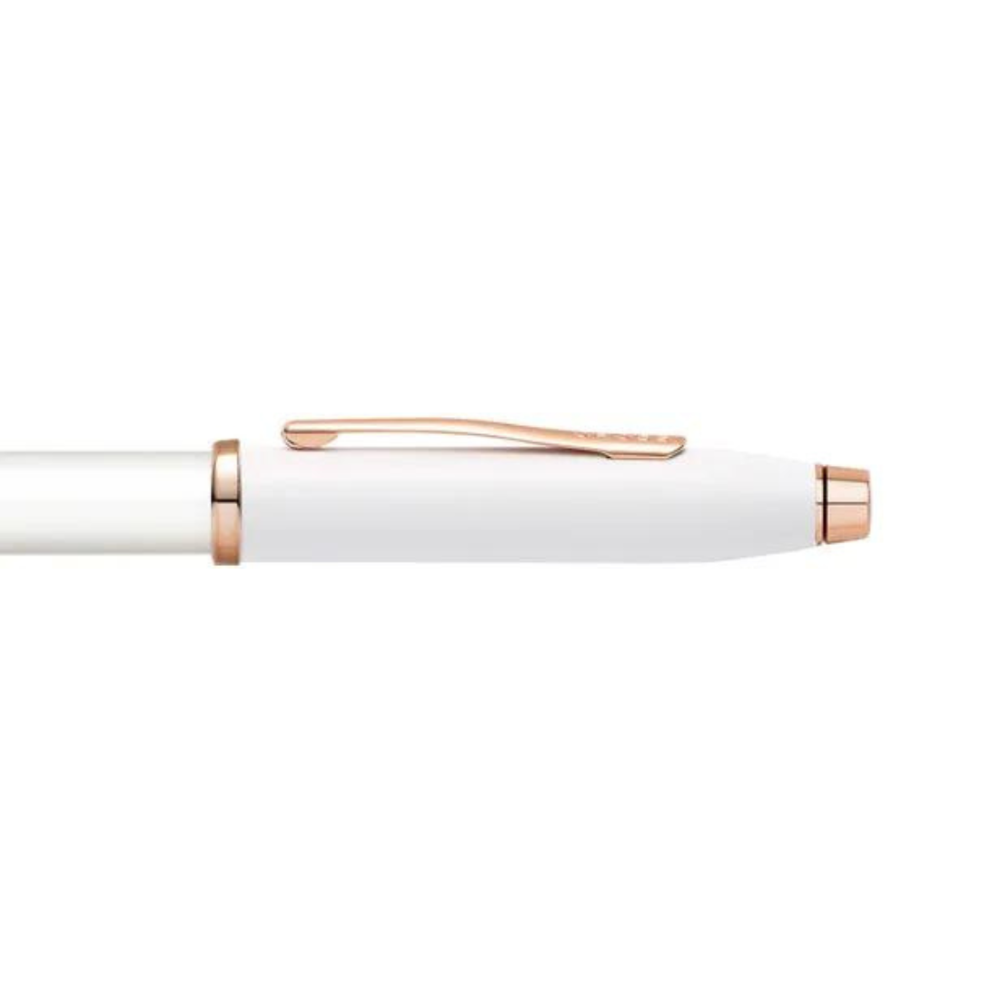 Cross Century II Pearlescent White Ballpoint Pen — Cross ballpoint pen — reliable smooth-writing everyday pen, at Cityluxe Singapore