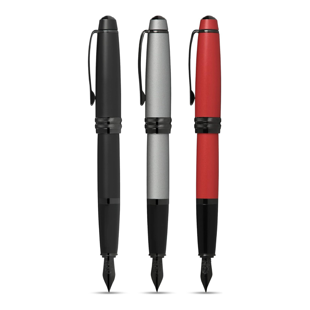 Cross Bailey Fountain Pen in Matte Gray — Cross fountain pen — precision nib writing instrument, at Cityluxe Singapore stationery store