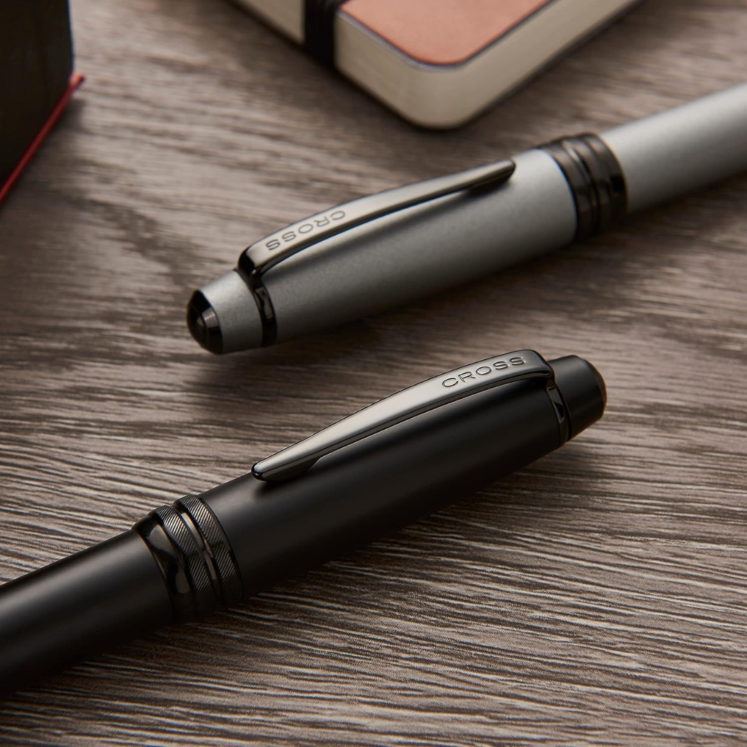 Cross Bailey Fountain Pen in Matte Gray — Cross fountain pen — precision nib writing instrument, at Cityluxe Singapore stationery store
