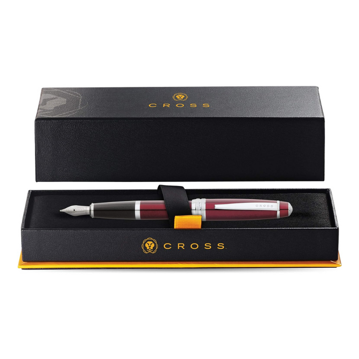 Cross Bailey Fountain Pen in Red Lacquer (Medium) — Cross fountain pen — precision nib writing instrument, at Cityluxe Singapore stationery store