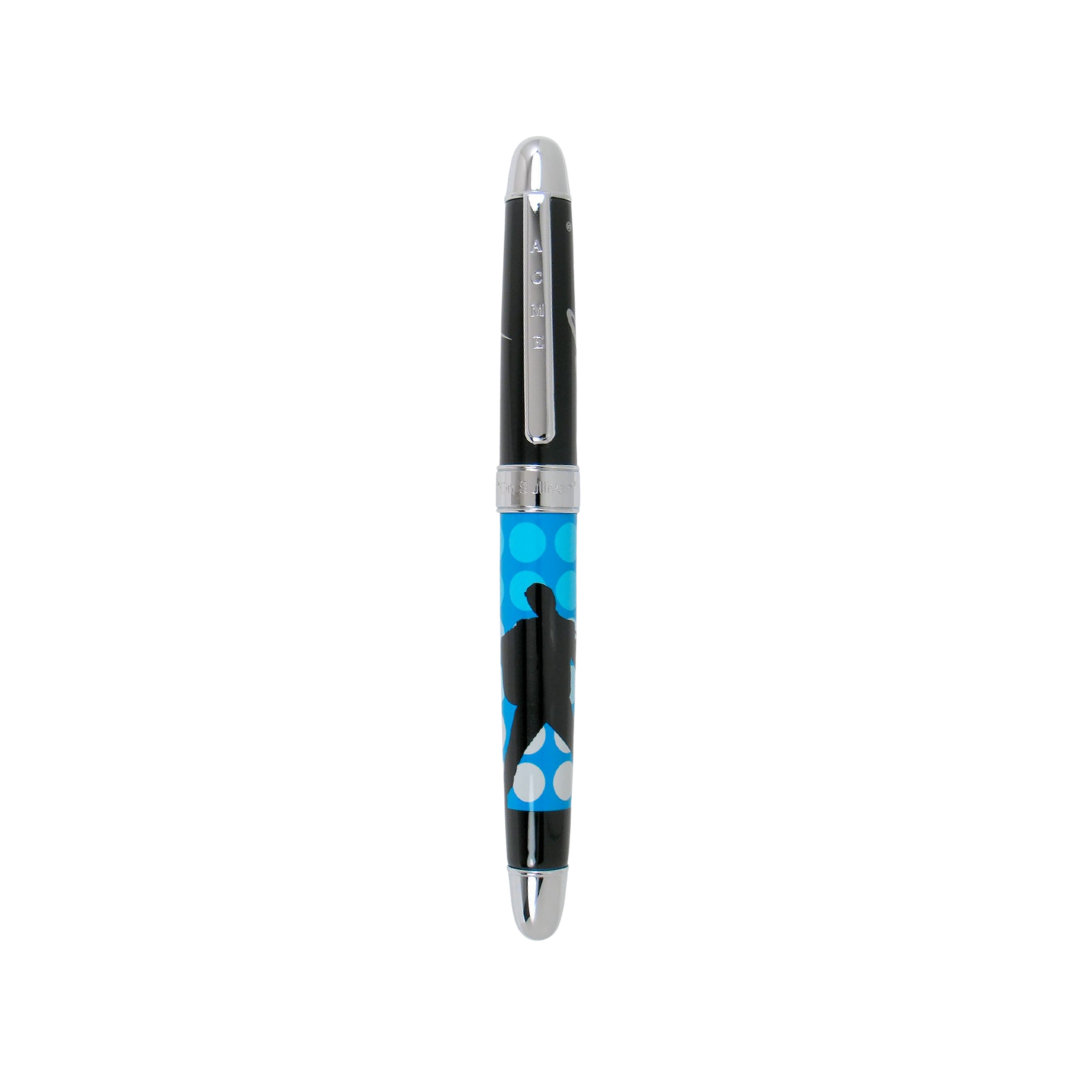 Acme Studio ON SULLIVAN Limited Edition Roller Ball Pen — uncapped with cap posted