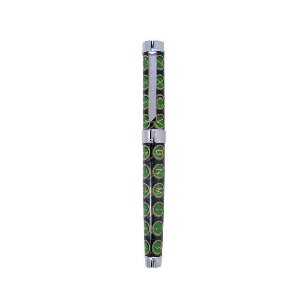 Acme Studio Standard Rollerball Pen Qwerty — uncapped with cap posted