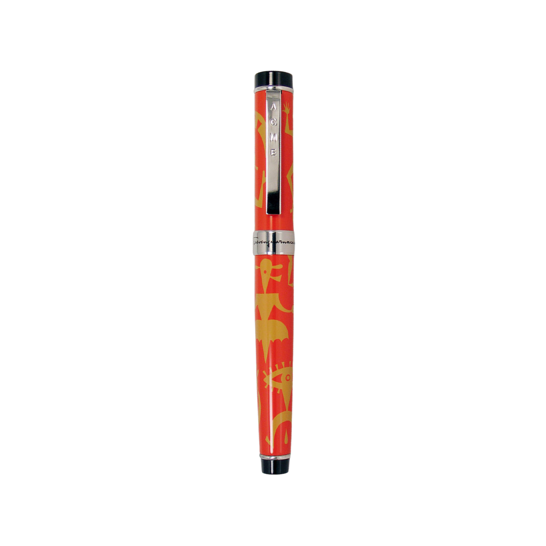 Acme Studio Standard Rollerball Pen Pen L.O.P. — uncapped with cap posted