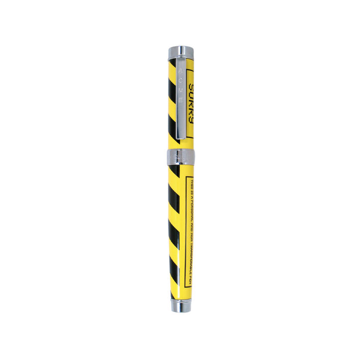 Acme Studio Standard Rollerball Pen Sorry — uncapped with cap posted