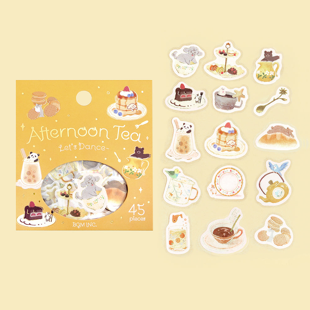 BGM Foil Stamping Flake Seal: Afternoon Tea Party - Let's Dance in Rhythm — front view