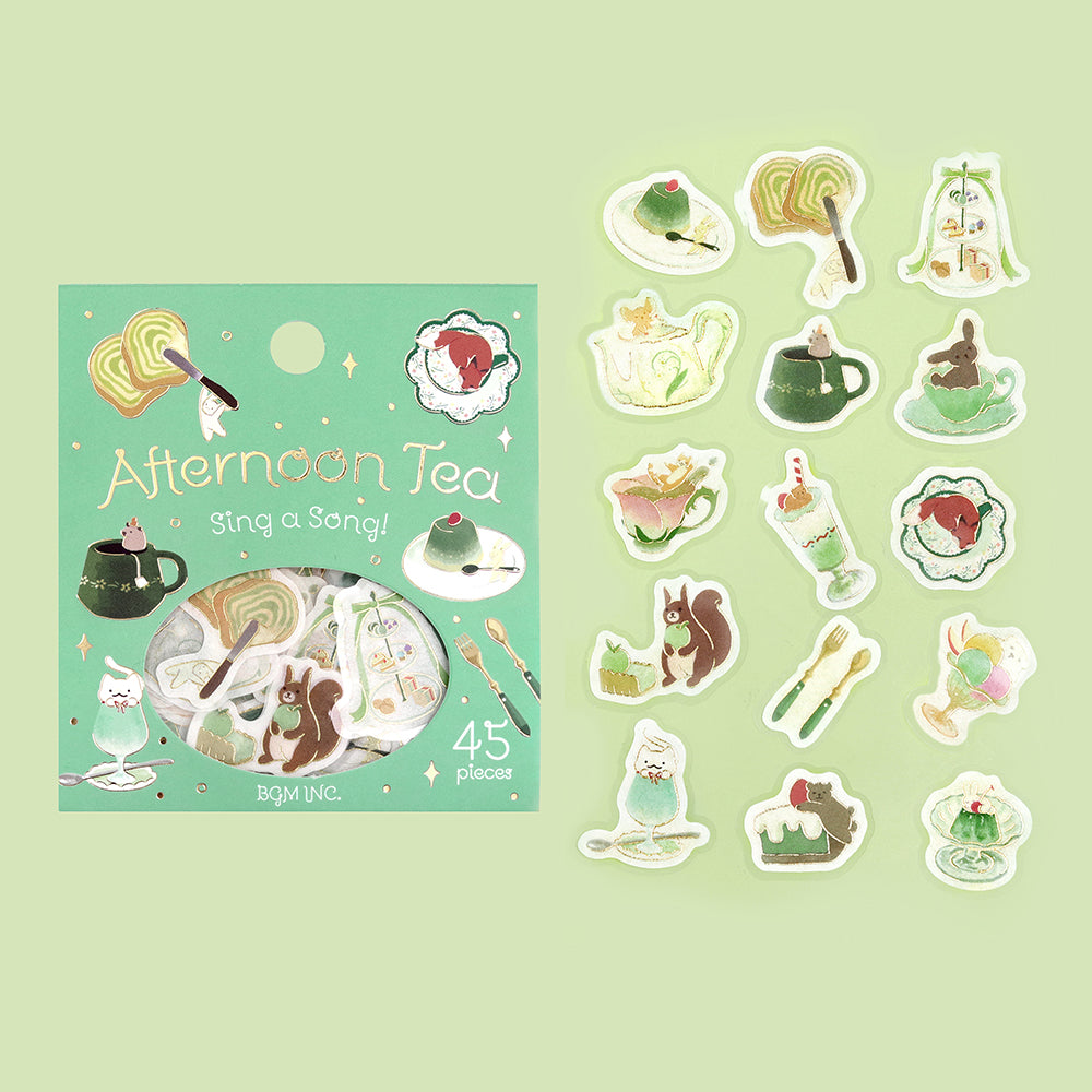 BGM Foil Stamping Flake Seal: Afternoon Tea Party - Let's Sing Together — front view