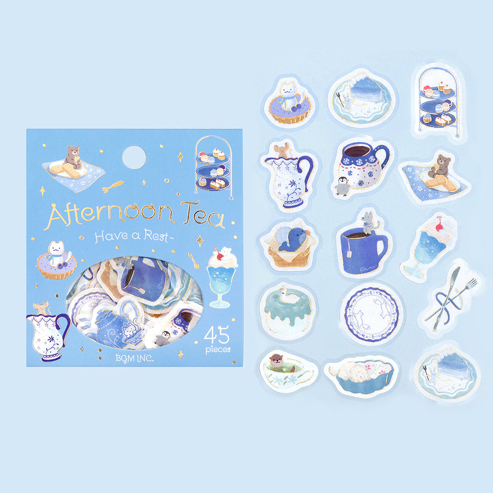 BGM Foil Stamping Flake Seal: Afternoon Tea Party - Let's Take a Breath — front view