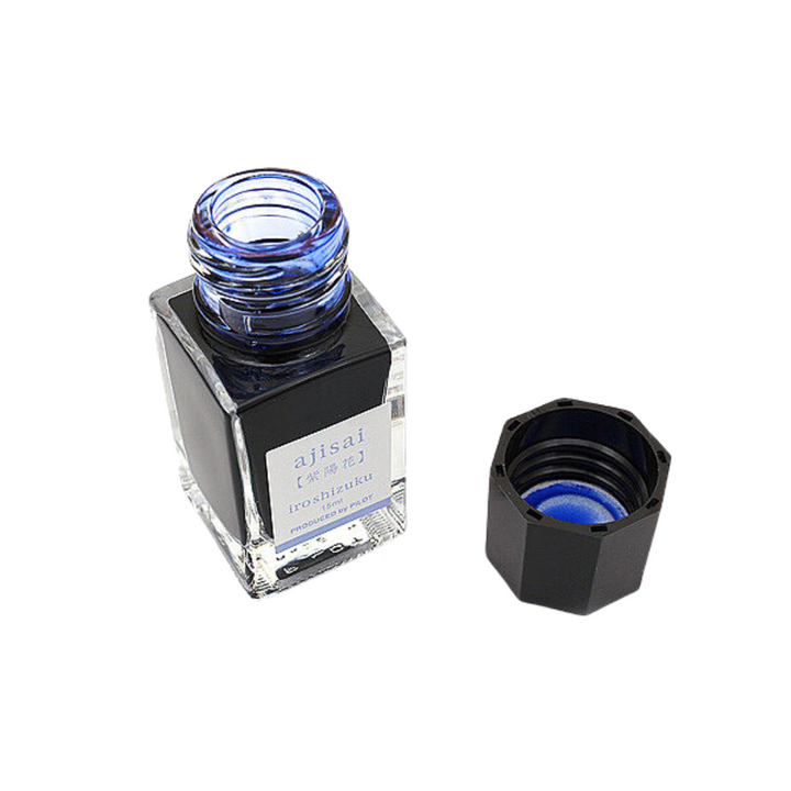 Pilot Iroshizuku 15 ml Ink Bottle - Ajisai (Purple Blue) — cap detail