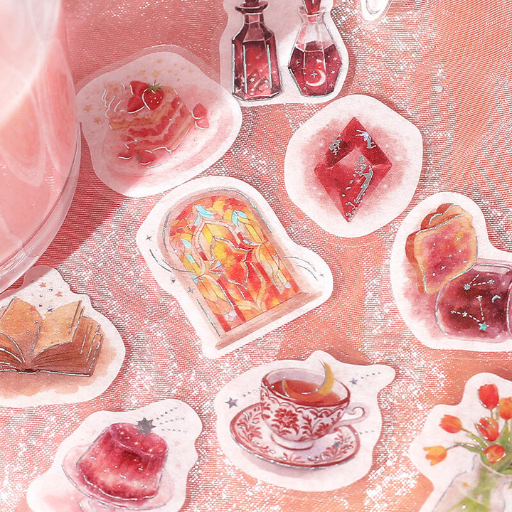 BGM Foil Stamping Flake Seal: Cafe Alamode a Space - Akaneiro Sunset — detail view