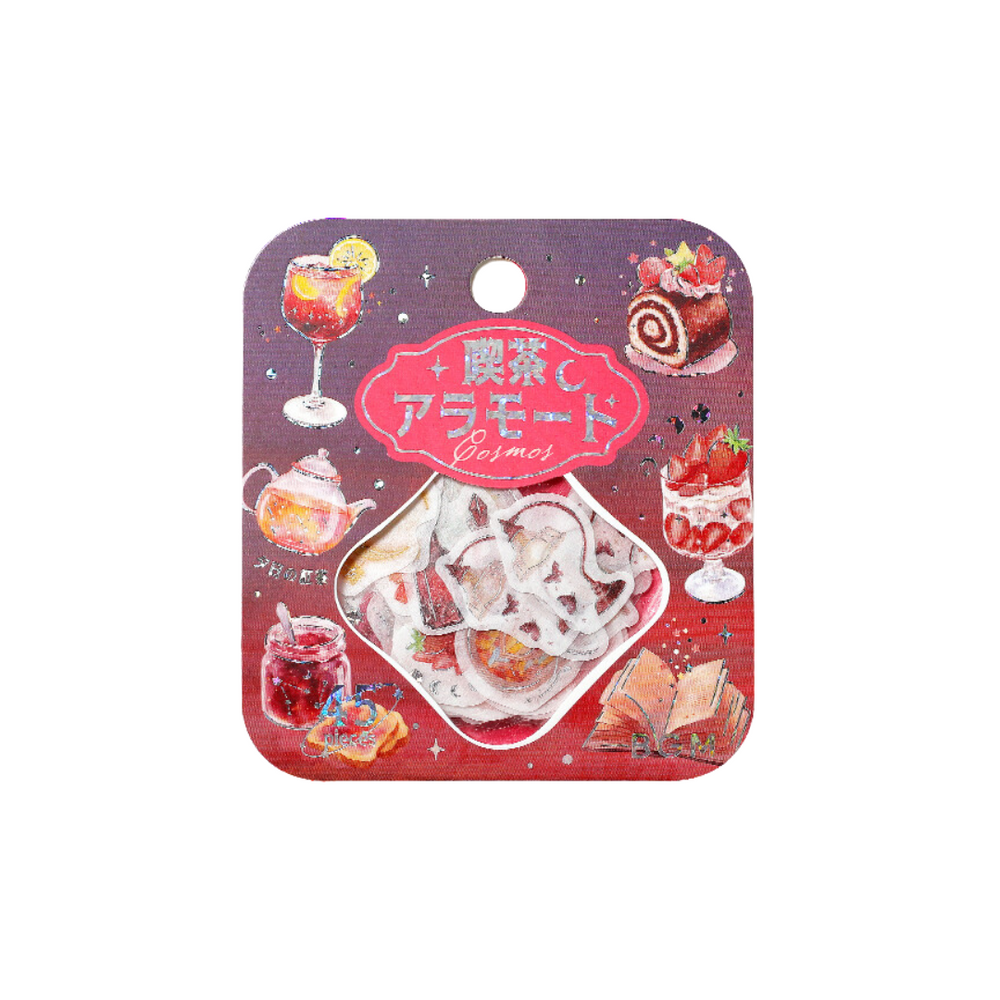 BGM Foil Stamping Flake Seal: Cafe Alamode a Space - Akaneiro Sunset — side view